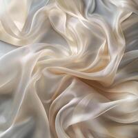 Flowing waves of fabric, gently undulating and rippling, with a soft, silk-like texture background photo