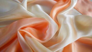 Flowing waves of fabric, gently undulating and rippling, with a soft, silk-like texture background photo