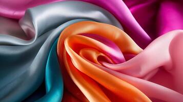 Flowing waves of fabric, gently undulating and rippling, with a soft, silk-like texture background photo