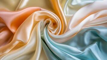 Flowing waves of fabric, gently undulating and rippling, with a soft, silk-like texture background photo