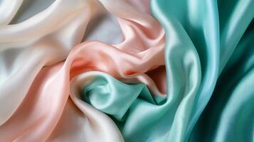 Flowing waves of fabric, gently undulating and rippling, with a soft, silk-like texture background photo