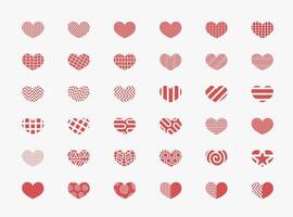 Love with different motif set collection vector