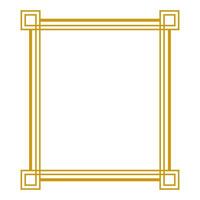 Antiquities Golden Lines Rectangle Frame Border vector