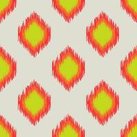 Abstract bright red and green rhombuses with jagged edges on a light gray background form a seamless pattern for modern textiles, wrapping paper, decorative pillows. vector