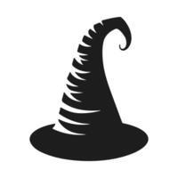 A Halloween witch hat silhouette vector