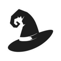 A Halloween witch hat silhouette vector