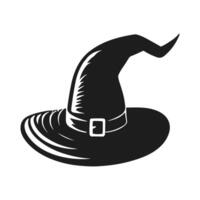 A Halloween witch hat silhouette vector