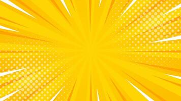 Bright orange-yellow gradient abstract background. Orange comic sunburst effect background with halftone. Suitable for templates, sales banners, events, ads, web, and pages vector
