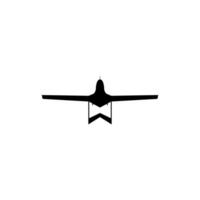 Silhouette of the UAV drone or Unmanned Aerial Vehicle, Flat Style, can use for Art Illustration, Logo Gram, Pictogram, Website, or Graphic Design Element vector