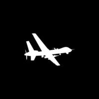 Silhouette of the UAV drone or Unmanned Aerial Vehicle, Flat Style, can use for Art Illustration, Logo Gram, Pictogram, Website, or Graphic Design Element vector