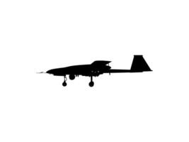 Silhouette of the UAV drone or Unmanned Aerial Vehicle, Flat Style, can use for Art Illustration, Logo Gram, Pictogram, Website, or Graphic Design Element vector