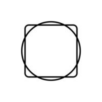 Circle and Square Composition, Flat Style, can use for Logo Gram, Copy Space, Frame Work, Decoration, Ornate, or Graphic Design Element vector