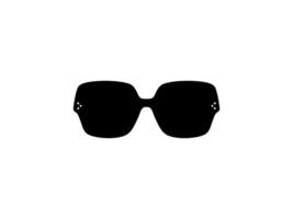 Sun Eye Glasses Silhouette, Front View, Flat Style, can use for Pictogram, Logo Gram, Apps, Art Illustration, Template for Avatar Profile Image, Website, or Graphic Design Element vector