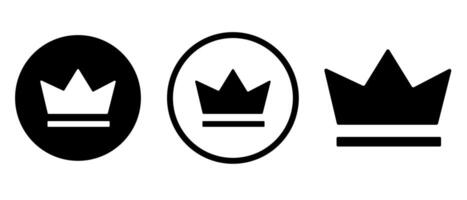 Set of buttons with crown icon for web applications and websites. Royal badges, premium membership badges, VIP badges. High quality sign symbol. . vector