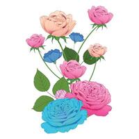 flower with leaf Background. a drawing of flowers that says flowers. vector