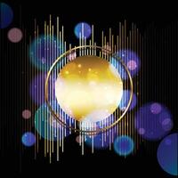 Abstract Golden circle frame elements with gradient background vector
