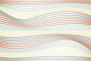 wavy lines abstract retro color vintage background vector