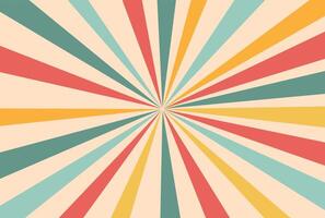 Retro zoom sunburst rays classic design vector