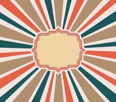 Retro style radial stripe line abstract background cover template vector