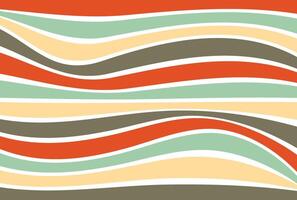 Wavy background with retro vintage style illustration vector