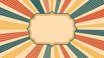 Template Classic lines retro sunburst rays background vector