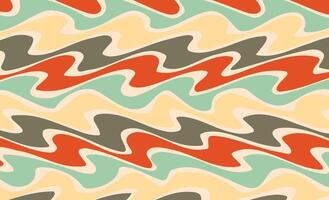 Colorful wave retro style wavy lines background vector