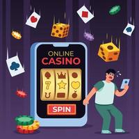Falling Dice Above Fail Gambler vector
