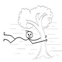 Funny Stick figure hand drawn style for print vector