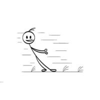 Funny Stick figure hand drawn style for print vector