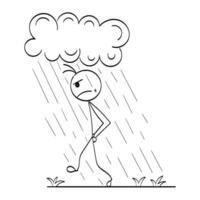 Funny Stick figure hand drawn style for print vector