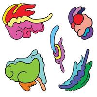 psychedelic doodles for your designs vector