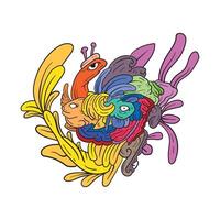 psychedelic doodles for your designs vector