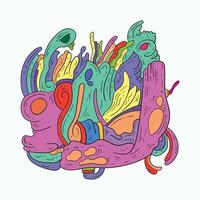 psychedelic doodles for your designs vector
