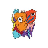 psychedelic doodles for your designs vector