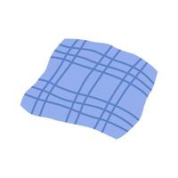 Picnic blanket. Flat illustration isolated on white background. vector