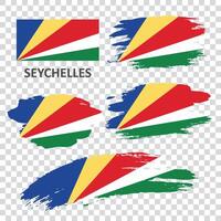 Set of flags of Seychelles vector