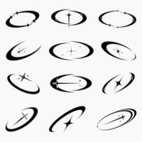 Y2K graphic abstract shape elements illustration futuristic style vector