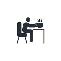 coffee break icon. .Editable stroke.linear style sign for use web design,logo.Symbol illustration. vector