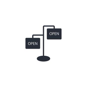 Open icon. .Editable stroke.linear style sign for use web design,logo.Symbol illustration. vector