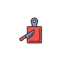 cutting board icon. .Editable stroke.linear style sign for use web design,logo.Symbol illustration. vector