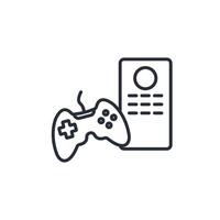 gaming console icon. .Editable stroke.linear style sign for use web design,logo.Symbol illustration. vector