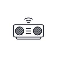 portable speaker icon. .Editable stroke.linear style sign for use web design,logo.Symbol illustration. vector