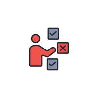 vote icon. .Editable stroke.linear style sign for use web design,logo.Symbol illustration. vector