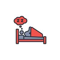 dream icon. .Editable stroke.linear style sign for use web design,logo.Symbol illustration. vector