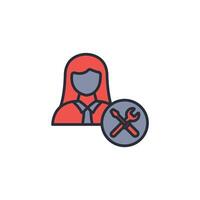 service icon. .Editable stroke.linear style sign for use web design,logo.Symbol illustration. vector