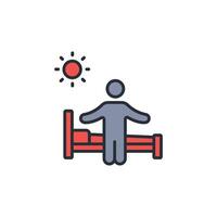 wake up icon. .Editable stroke.linear style sign for use web design,logo.Symbol illustration. vector