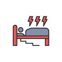 sleep disorders icon. .Editable stroke.linear style sign for use web design,logo.Symbol illustration. vector