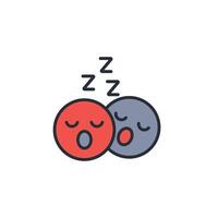 sleeping icon. .Editable stroke.linear style sign for use web design,logo.Symbol illustration. vector