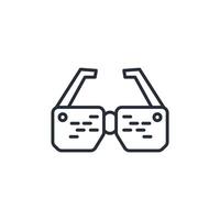 ar glasses icon. .Editable stroke.linear style sign for use web design,logo.Symbol illustration. vector