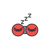 Sleeping mask icon. .Editable stroke.linear style sign for use web design,logo.Symbol illustration. vector